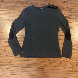 Ralph Lauren Gray Fitted Long Sleeve Sweatshirt